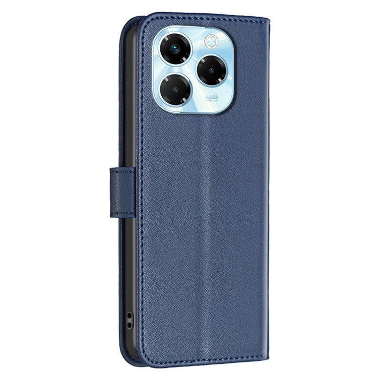 BINFEN COLOR BF17 For Infinix Note 40X 5G Case Wallet Folio Flip Leather Cover - Blue