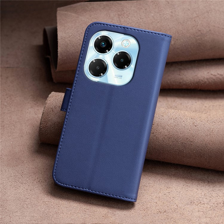 BINFEN COLOR BF17 For Infinix Note 40X 5G Case Wallet Folio Flip Leather Cover - Blue