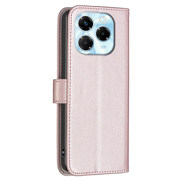 BINFEN COLOR BF17 For Infinix Note 40X 5G Case Wallet Folio Flip Leather Cover - Rose Gold