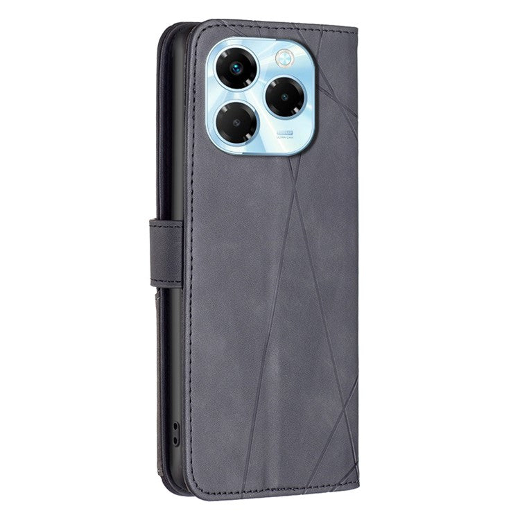 BINFEN COLOR BF05 For Infinix Note 40X 5G Case Leather Phone Cover Wallet Stand - Black