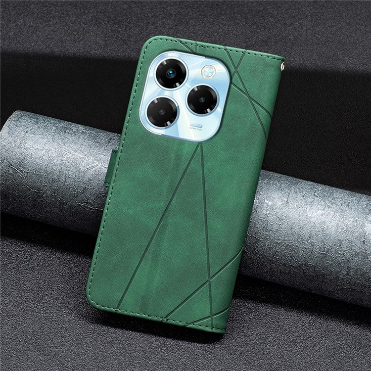 BINFEN COLOR BF05 For Infinix Note 40X 5G Case Leather Phone Cover Wallet Stand - Green