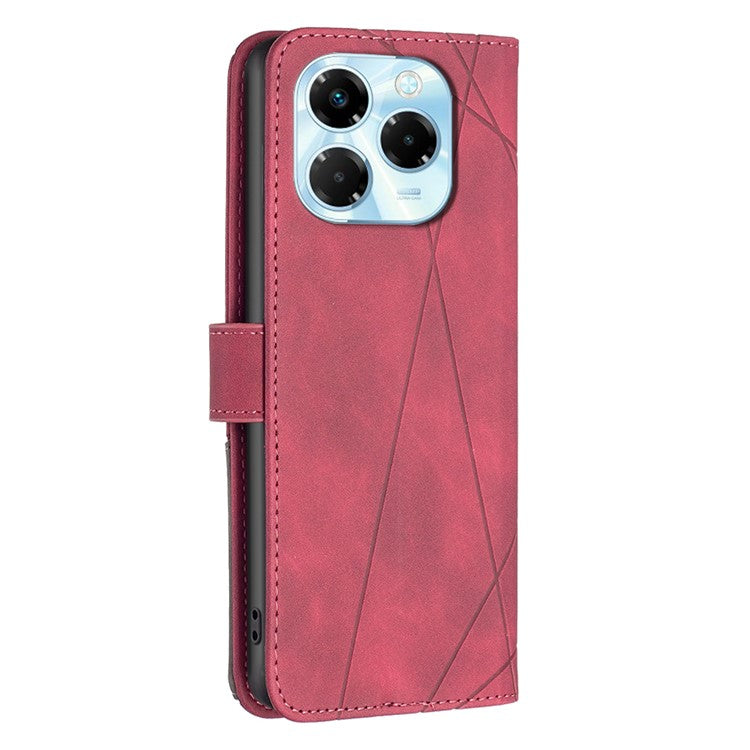 BINFEN COLOR BF05 For Infinix Note 40X 5G Case Leather Phone Cover Wallet Stand - Red