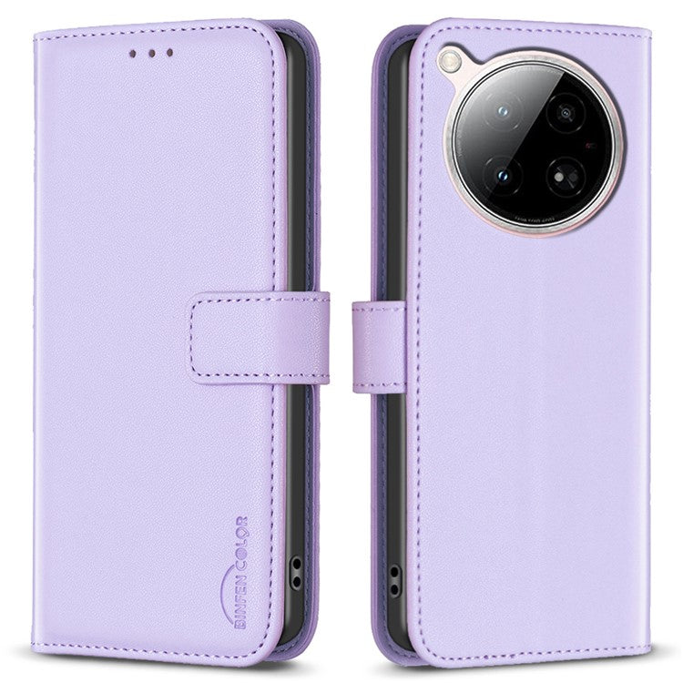 BINFEN COLOR BF17 For Infinix Zero 40 4G Case Wallet Folio Flip Leather Cover - Purple