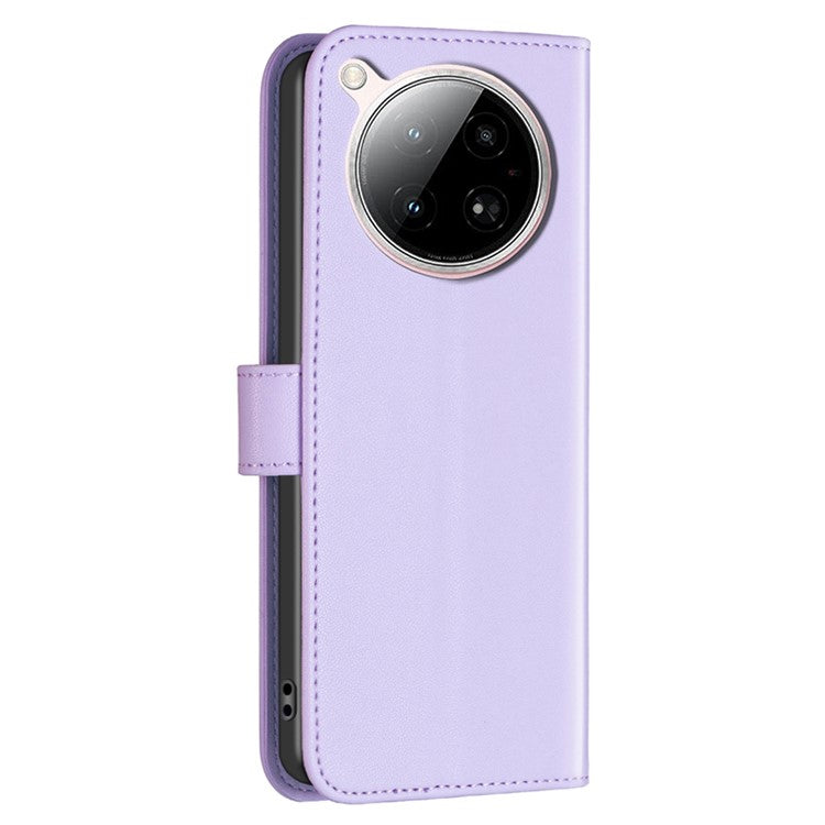 BINFEN COLOR BF17 For Infinix Zero 40 4G Case Wallet Folio Flip Leather Cover - Purple