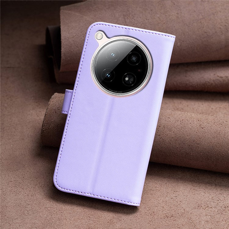 BINFEN COLOR BF17 For Infinix Zero 40 4G Case Wallet Folio Flip Leather Cover - Purple