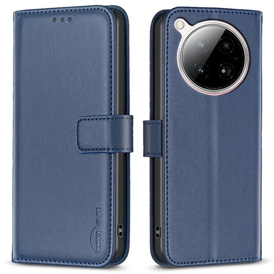 BINFEN COLOR BF17 For Infinix Zero 40 4G Case Wallet Folio Flip Leather Cover - Blue