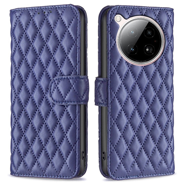 BINFEN COLOR BF Style-14 For Infinix Zero 40 4G Case Rhombus Phone Leather Cover Stand - Blue