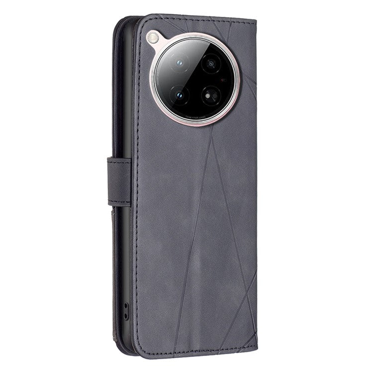 BINFEN COLOR BF05 For Infinix Zero 40 4G Case Leather Phone Cover Wallet Stand - Black