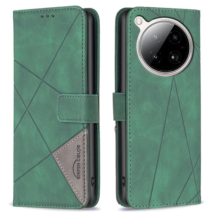 BINFEN COLOR BF05 For Infinix Zero 40 4G Case Leather Phone Cover Wallet Stand - Green