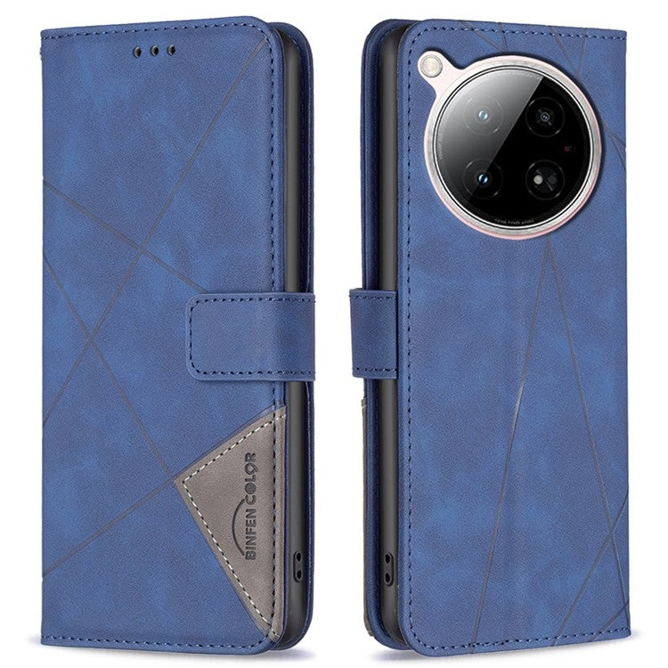 BINFEN COLOR BF05 For Infinix Zero 40 4G Case Leather Phone Cover Wallet Stand - Blue