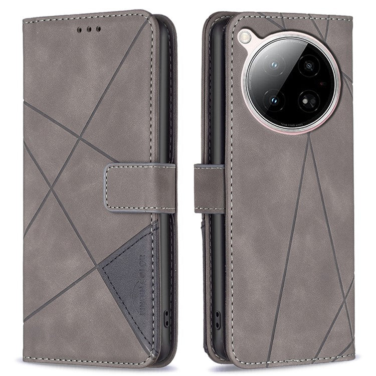 BINFEN COLOR BF05 For Infinix Zero 40 4G Case Leather Phone Cover Wallet Stand - Grey