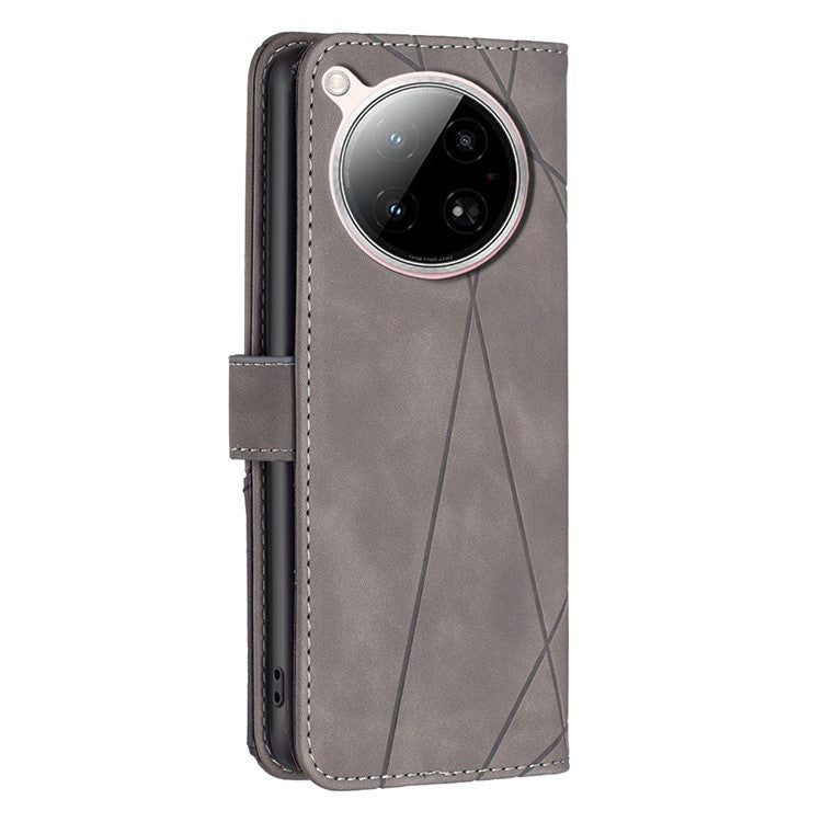 BINFEN COLOR BF05 For Infinix Zero 40 4G Case Leather Phone Cover Wallet Stand - Grey