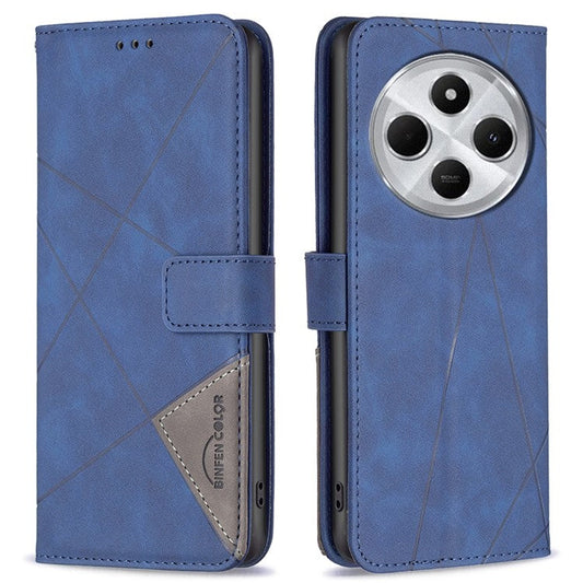 BINFEN COLOR BF05 For Xiaomi Redmi 14C 4G Case Leather Phone Cover Wallet Stand - Blue