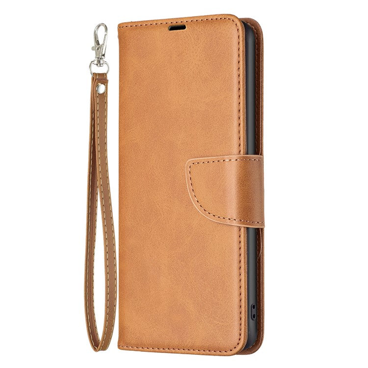 For Xiaomi Poco C75 4G / Redmi 14R 5G / 14C 4G Case Shockproof PU Leather Cover with Wallet Card Slots - Yellow