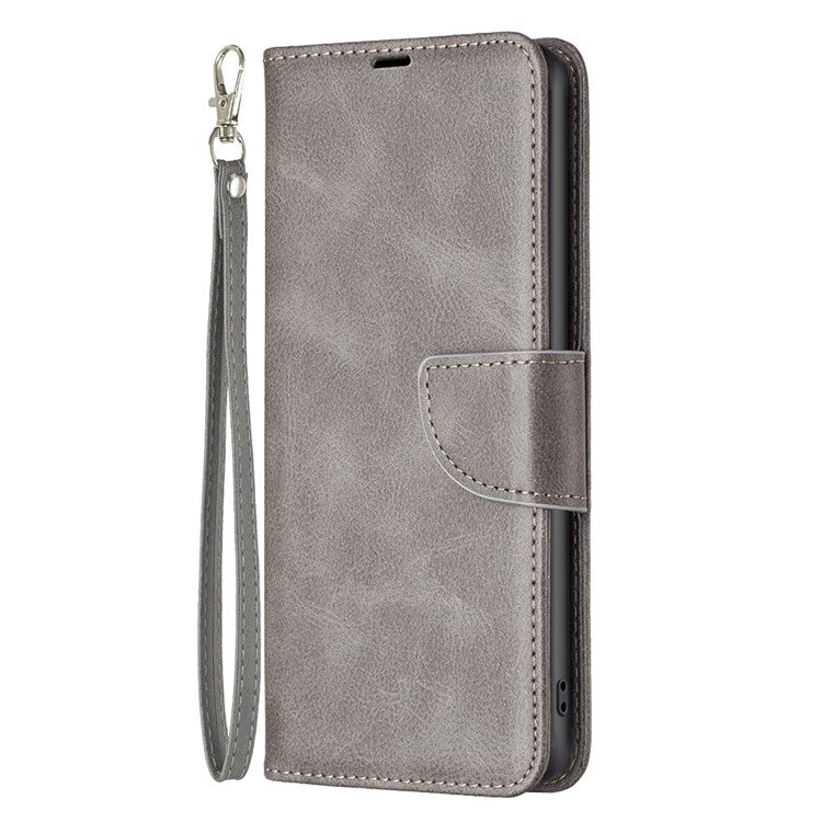 For Xiaomi Poco C75 4G / Redmi 14R 5G / 14C 4G Case Shockproof PU Leather Cover with Wallet Card Slots - Grey