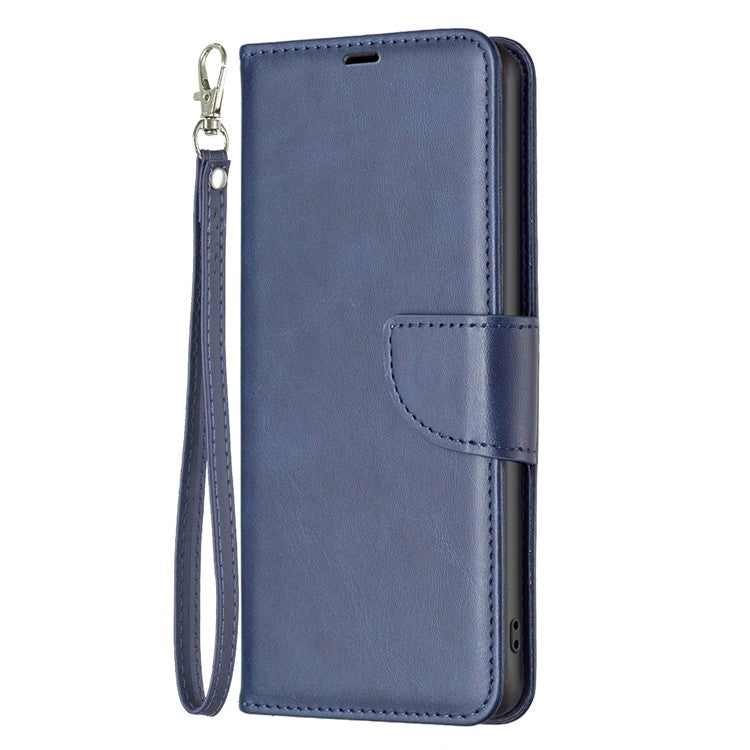 For Xiaomi Poco C75 4G / Redmi 14R 5G / 14C 4G Case Shockproof PU Leather Cover with Wallet Card Slots - Blue