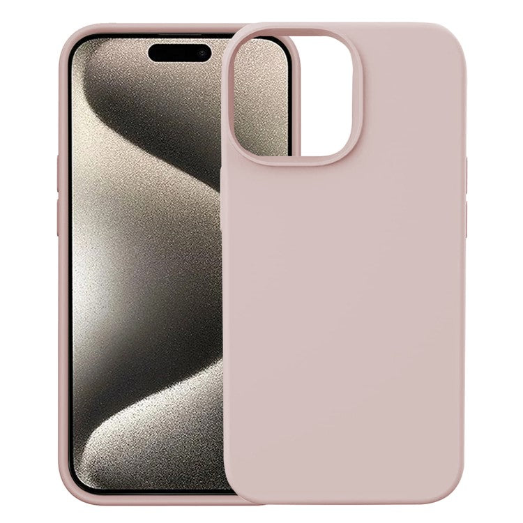 KALEBOL KLB-YTGJ001 For iPhone 16 Pro Case Solid Color Liquid Silicone+PC Phone Cover - Pink