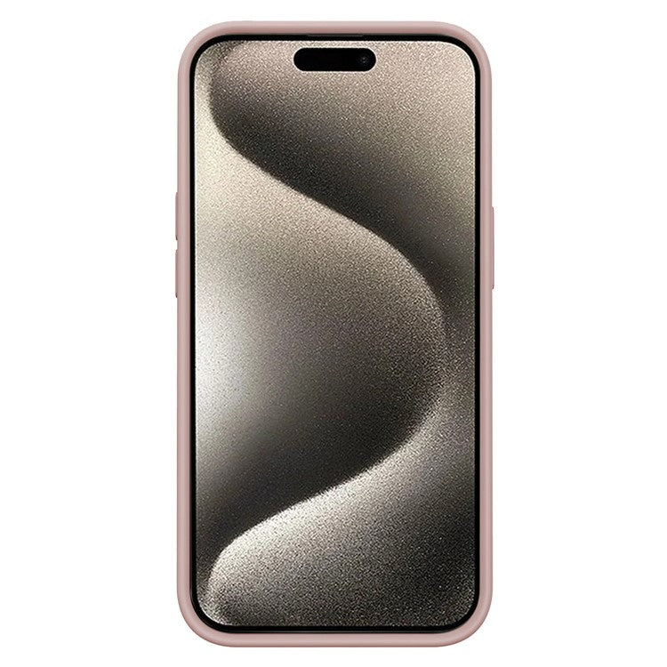 KALEBOL KLB-YTGJ001 For iPhone 16 Pro Case Solid Color Liquid Silicone+PC Phone Cover - Pink