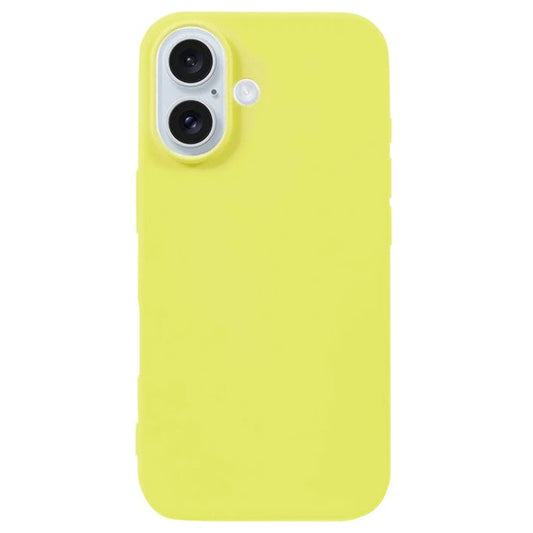 KALEBOL KLB-YTGJ001 For iPhone 16 Plus Case Solid Color Liquid Silicone+PC Phone Cover - Yellow
