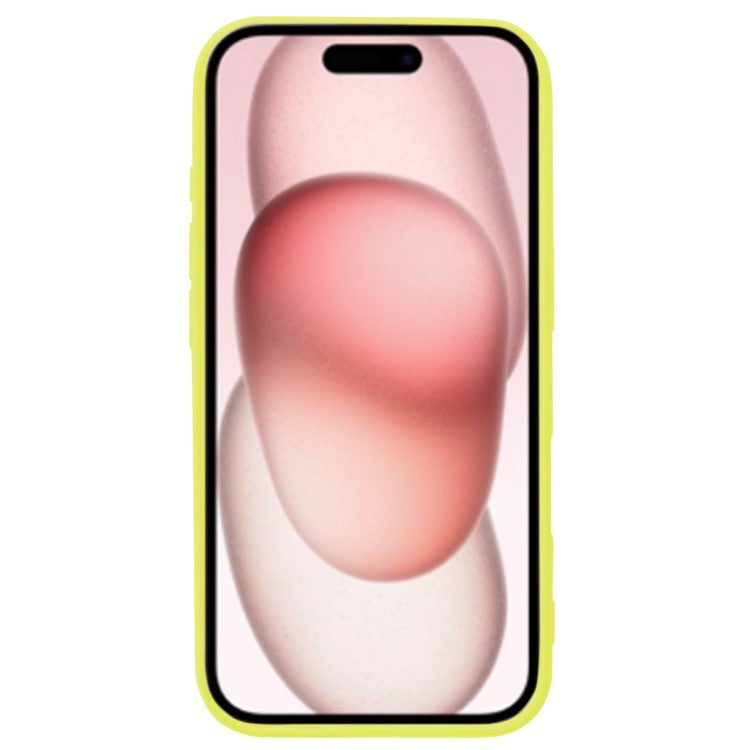 KALEBOL KLB-YTGJ001 For iPhone 16 Plus Case Solid Color Liquid Silicone+PC Phone Cover - Yellow