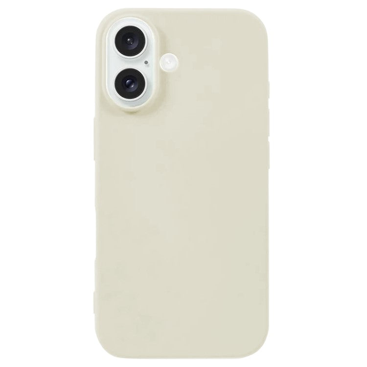 KALEBOL KLB-YTGJ001 For iPhone 16 Case Solid Color Liquid Silicone+PC Phone Cover - Starlight