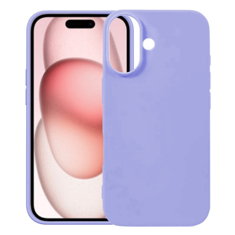 KALEBOL KLB-YTGJ001 For iPhone 16 Case Solid Color Liquid Silicone+PC Phone Cover - Purple