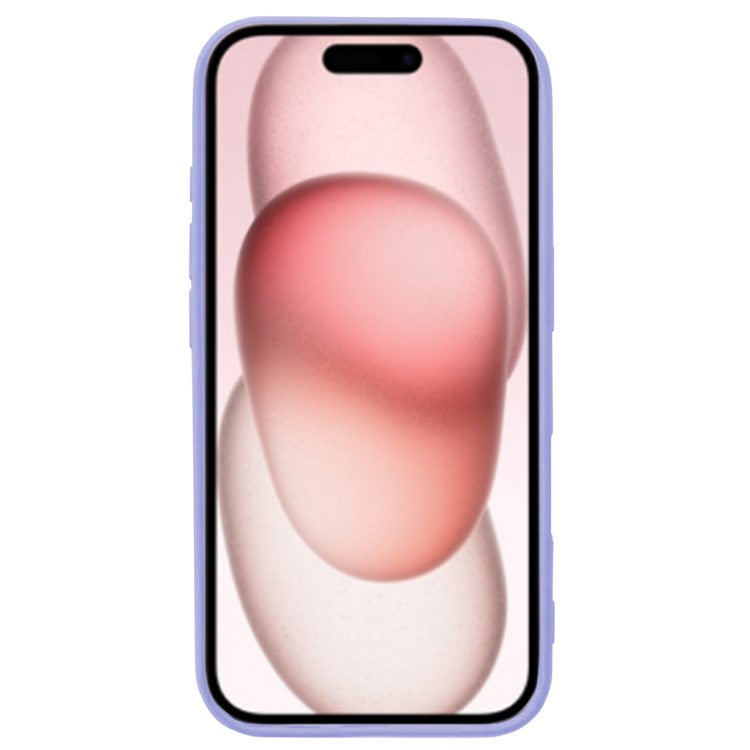 KALEBOL KLB-YTGJ001 For iPhone 16 Case Solid Color Liquid Silicone+PC Phone Cover - Purple