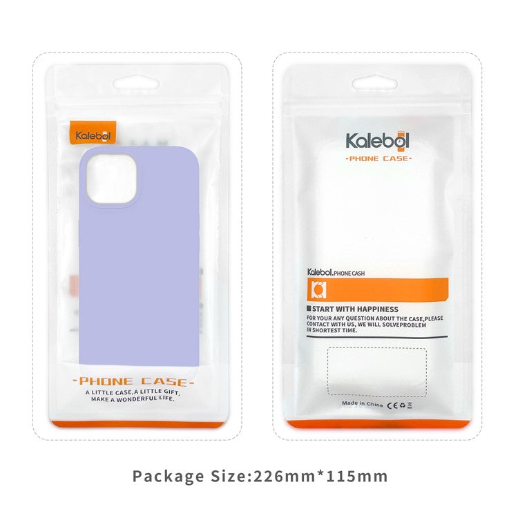 KALEBOL KLB-YTGJ001 For iPhone 16 Case Solid Color Liquid Silicone+PC Phone Cover - Purple
