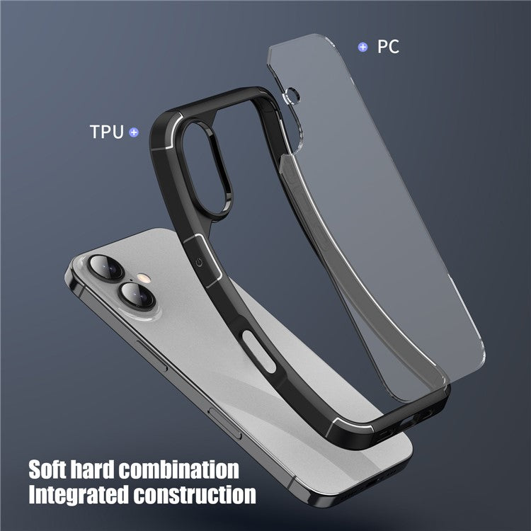 Defense Armor Series for iPhone 16 Case Anti-Scratch TPU+PC Clear Back Shell - Blue