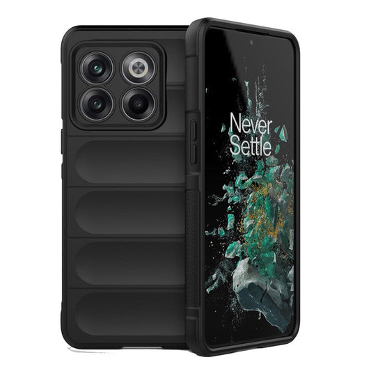 For OnePlus 10T 5G / Ace Pro 5G Shockproof Rugged Design  Phone Case Anti-Scratch Soft TPU Back Cover - Black