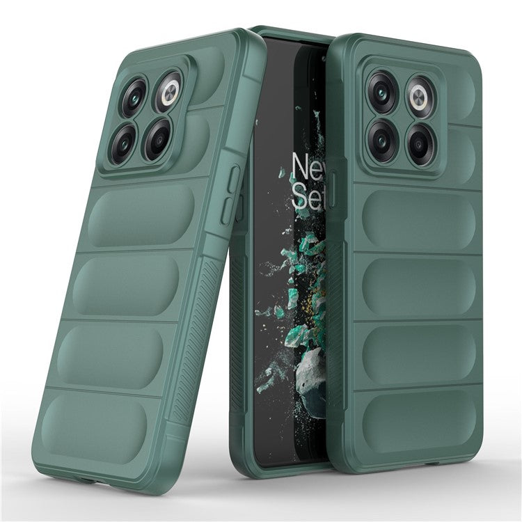 For OnePlus 10T 5G / Ace Pro 5G Shockproof Rugged Design  Phone Case Anti-Scratch Soft TPU Back Cover - Dark Grey