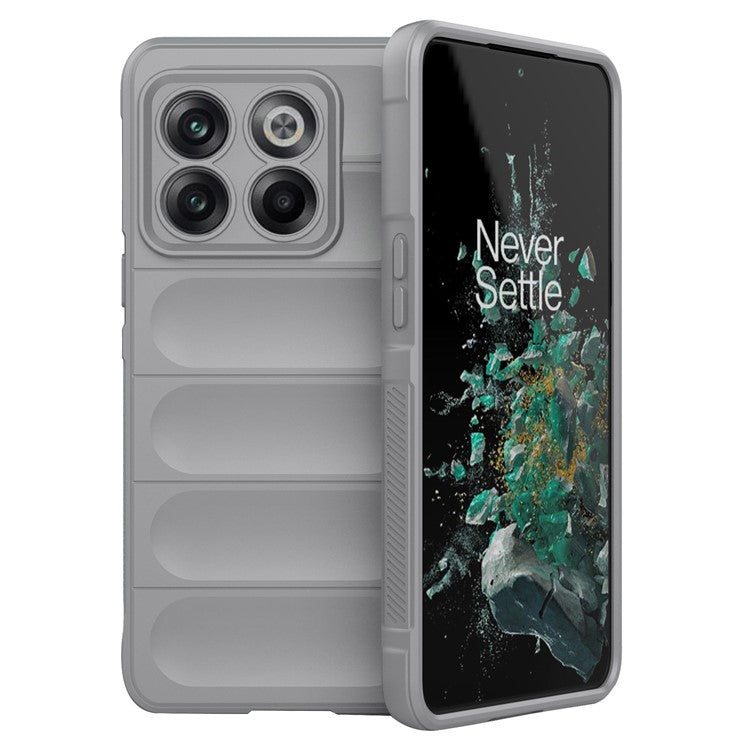 For OnePlus 10T 5G / Ace Pro 5G Shockproof Rugged Design  Phone Case Anti-Scratch Soft TPU Back Cover - Light Grey