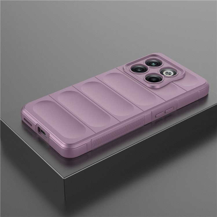 For OnePlus 10T 5G / Ace Pro 5G Shockproof Rugged Design  Phone Case Anti-Scratch Soft TPU Back Cover - Light Purple