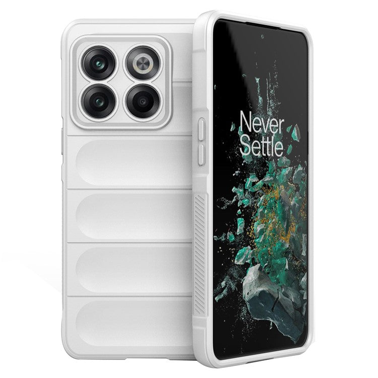 For OnePlus 10T 5G / Ace Pro 5G Shockproof Rugged Design  Phone Case Anti-Scratch Soft TPU Back Cover - White