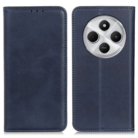 For Xiaomi Poco C75 4G / Redmi 14R 5G / 14C 4G Case Split Leather Flip Wallet Phone Cover - Blue