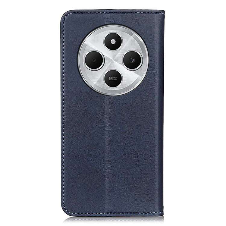 For Xiaomi Poco C75 4G / Redmi 14R 5G / 14C 4G Case Split Leather Flip Wallet Phone Cover - Blue