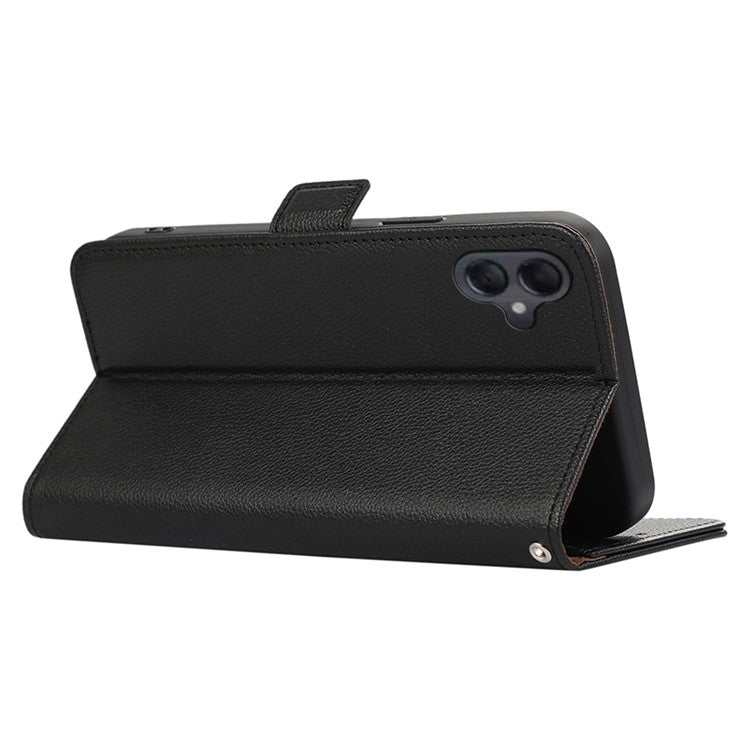 ABEEL For Xiaomi Poco C75 4G / Redmi 14R 5G / 14C 4G Case Litchi Texture Leather RFID Blocking Phone Cover - Black