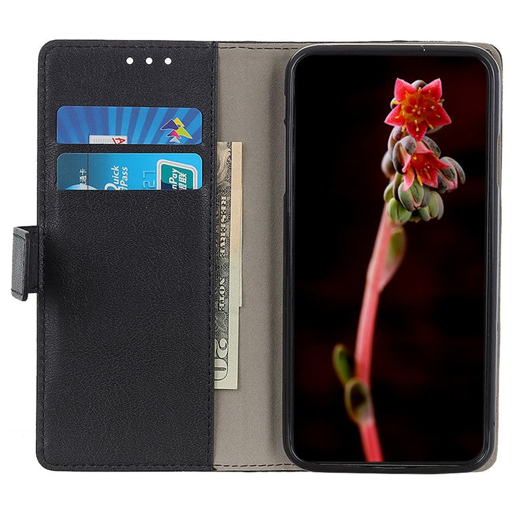 For Xiaomi Poco C75 4G / Redmi 14R 5G / 14C 4G Case PU Leather Stand Wallet Phone Cover - Black