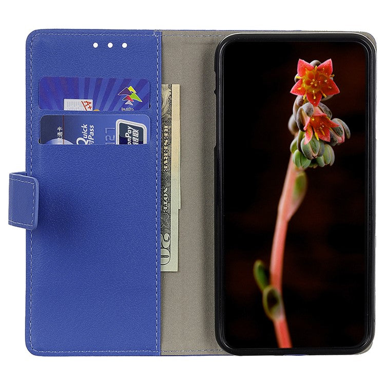 For Xiaomi Poco C75 4G / Redmi 14R 5G / 14C 4G Case PU Leather Stand Wallet Phone Cover - Blue