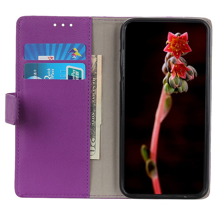 For Xiaomi Poco C75 4G / Redmi 14R 5G / 14C 4G Case PU Leather Stand Wallet Phone Cover - Purple