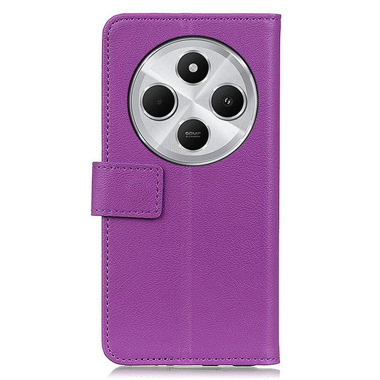 For Xiaomi Poco C75 4G / Redmi 14R 5G / 14C 4G Case PU Leather Stand Wallet Phone Cover - Purple