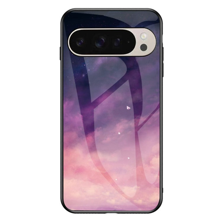 For Google Pixel 9 / Pixel 9 Pro Case Starry Sky Pattern Tempered Glass Phone Cover - Dream Starry Sky