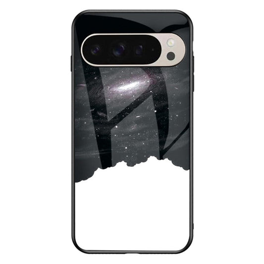 For Google Pixel 9 / Pixel 9 Pro Case Starry Sky Pattern Tempered Glass Phone Cover - Cosmic Starry Sky