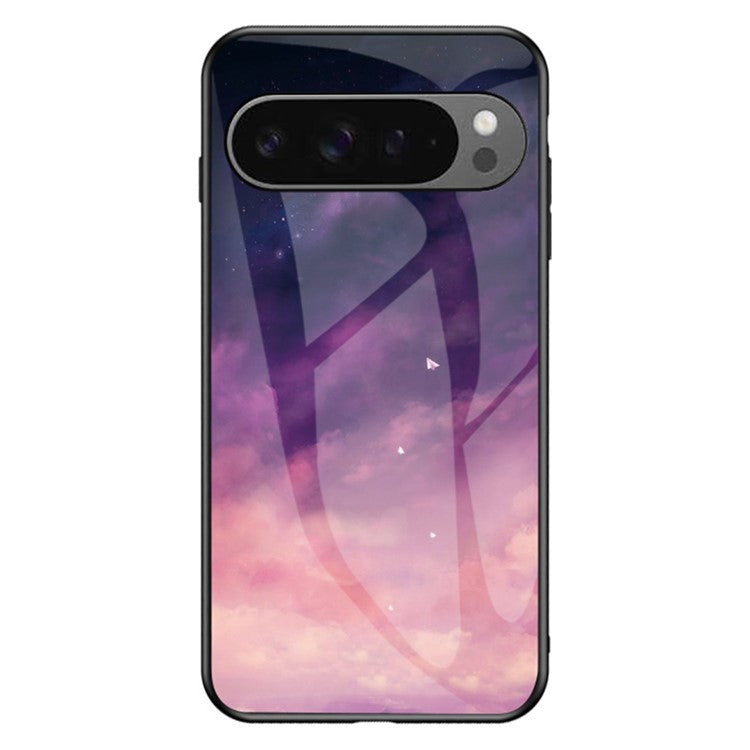 For Google Pixel 9 Pro XL Case Starry Sky Pattern Tempered Glass Phone Cover - Dream Starry Sky