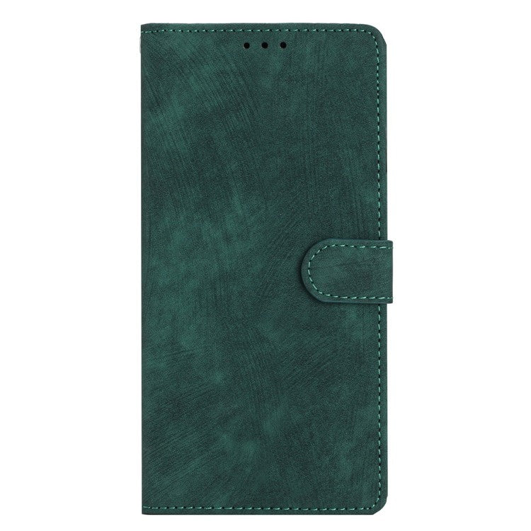 For Xiaomi Poco C75 4G / Redmi 14R 5G / 14C 4G Case with Card Clots Skin-Touch PU Leather Phone Cover Stand - Green