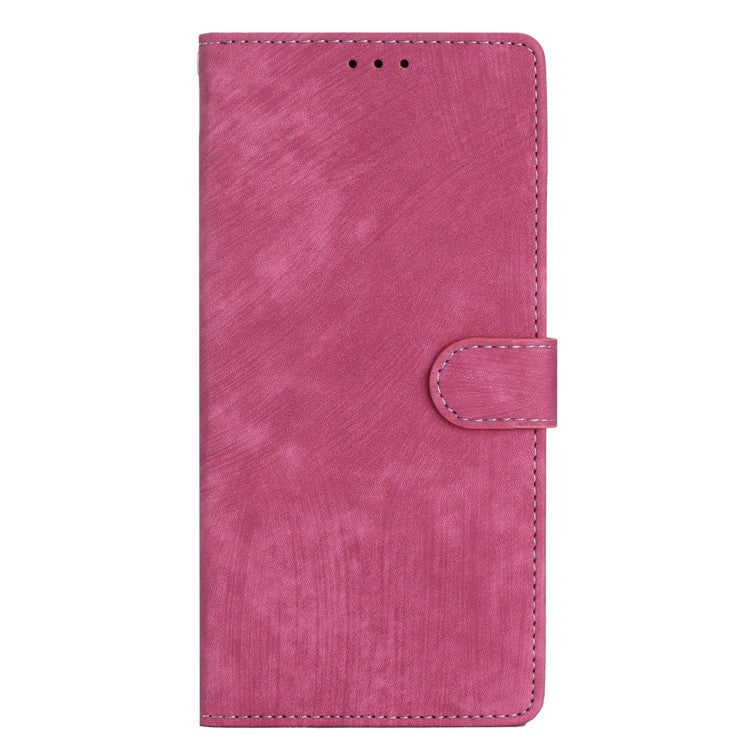 For Xiaomi Poco C75 4G / Redmi 14R 5G / 14C 4G Case with Card Clots Skin-Touch PU Leather Phone Cover Stand - Rose
