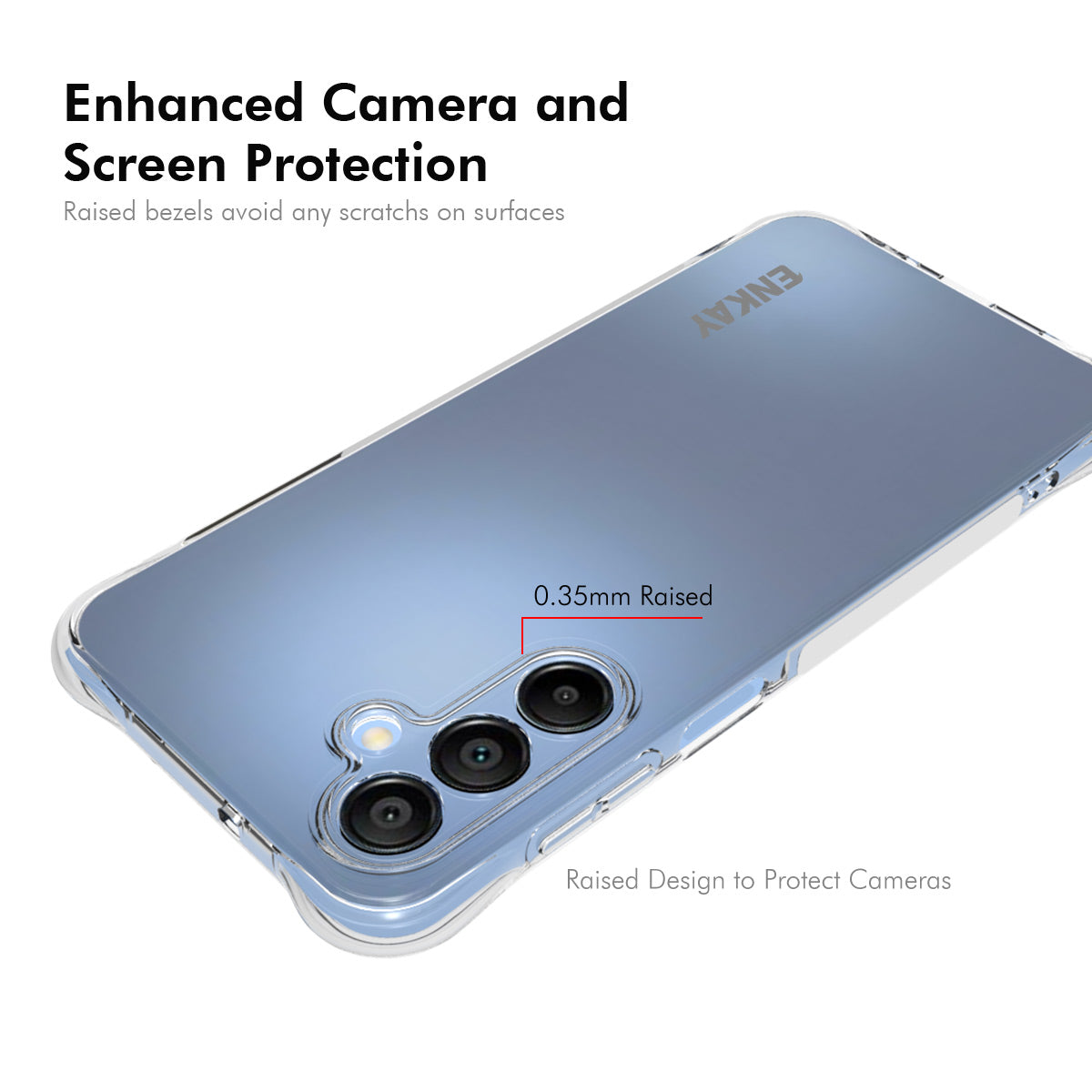 For Samsung Galaxy A16 5G / A16 4G ENKAY HAT PRINCE Case Transparent TPU Drop-Proof Phone Cover - Transparent