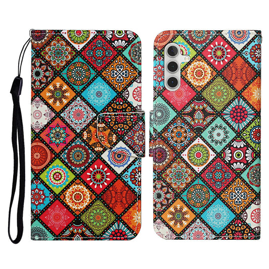 For Samsung Galaxy A16 5G / A16 4G Case Pattern Printing Protective Leather Folio Phone Cover - Ethnic Style