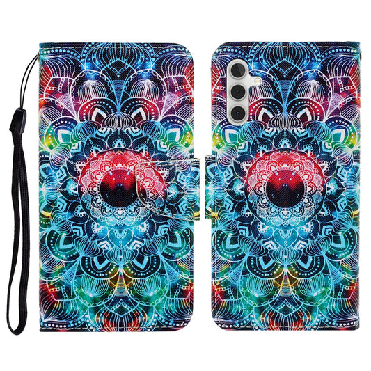 For Samsung Galaxy A16 5G / A16 4G Case Pattern Printing Protective Leather Folio Phone Cover - Mandala