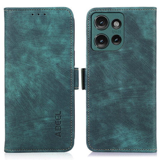 ABEEL For Motorola Edge 50 Neo 5G / Moto S50 5G / Thinkphone 25 5G Case Retro Leather Phone Cover Wallet Stand View - Green